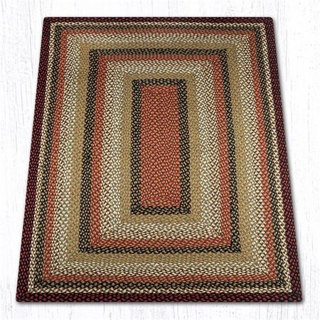 H2H 4 x 6 ft. Jute Oblong Braided Rug - Burgundy, Mustard & Ivory H22548696